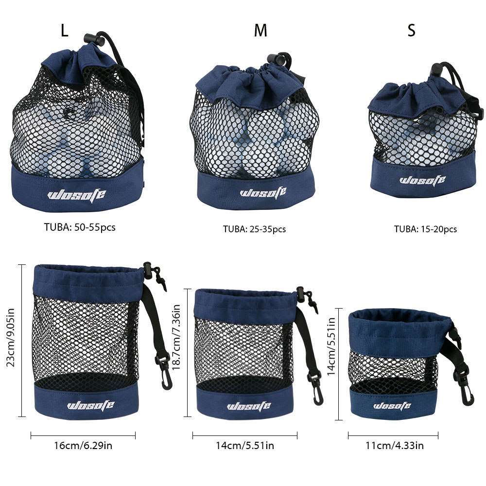 Golf Equipment Drawing - 1pc Golf Ball Bag, Mesh Nylon