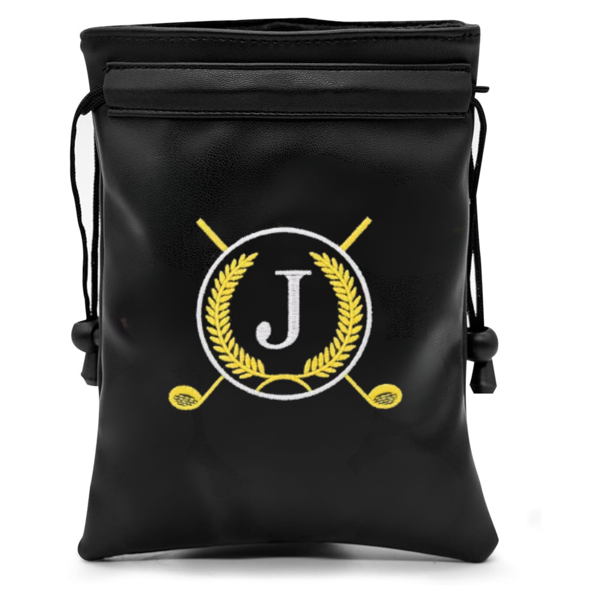 Golf Equipment Drawing - Funny Golf Valuables Pouch with Embroidered